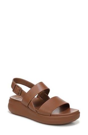 Naturalizer Coast Slingback Platform Sandal in Walnut Brown Faux Leather at Nordstrom Rack, Size 9.5