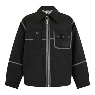 Diesel Light Jackets, male, Black, Size: XL Casual Jacket