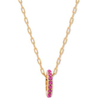 Brook & York Gabby Birthstone Necklace in Gold/July at Nordstrom