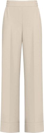 Marella Emmfiesta Wijde Broek - Dames - Wijde Broeken - Beige - L - Polyester - Broeken