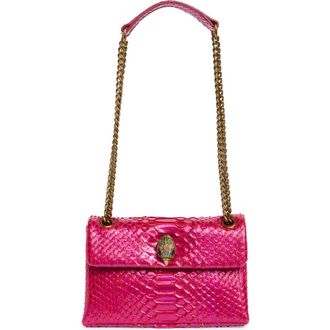Kurt Geiger Medium Kensington Snake Embossed Convertible Shoulder Bag in Fuchsia at Nordstrom Rack