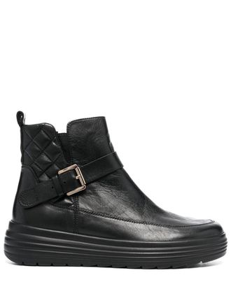 Geox Phaolae leather ankle boots - women - Calf Leather/Polyurethane/Polyester/Polyurethane - 36 - Black