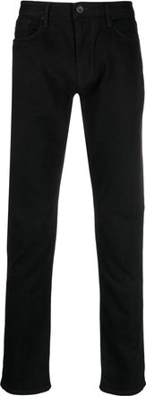 Emporio Armani logo-plaque jeans - men - Cotton/Elastane - 31 - Black