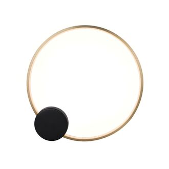 Eye Eye - 60 - L&aacute;mpara De Pared Led Moderna En Negro Y Dorado, 60 Cm