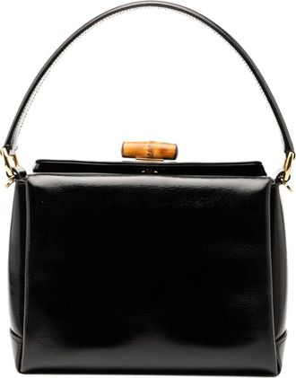 Gucci 20th Century Leather Bamboo handbag - Nero