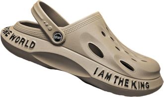 Generic Slippers for Mens Summer Outdoor Sports Hole Toe Sandals Mens Casual Beach Shoes(Khaki,43-44)