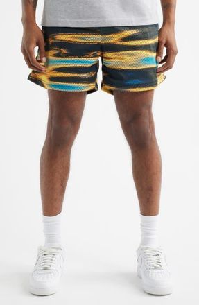 Overtime Splash Mesh Shorts in Yellow at Nordstrom, Size X-Large