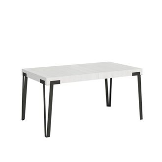 Itamoby Mesa extensible 90x160/264 cm efecto madera fresno blanco, hierro
