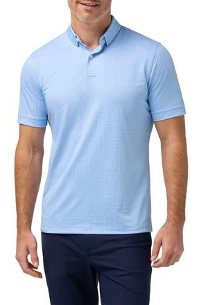 Mizzen+Main Halyard Trim Fit Performance Polo in Cloud Blue Tonal Dot at Nordstrom, Size Xx-Large