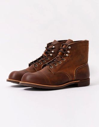 Red Wing Shoes Mens Red Wing Iron Ranger Mens Boot - Copper Rough & Tough - Brown - Size: UK9.5 eu43.5 us10.5