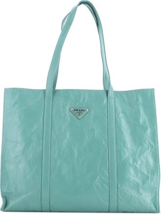 Prada Shopper Nappa Antique Large tote bag - Groen