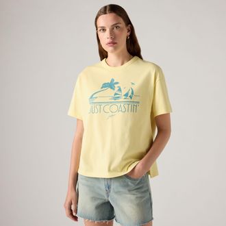 Levi's Graphic Vintage Fit Tee - Womens - XL - Yellow / Just Coastin French Vanilla