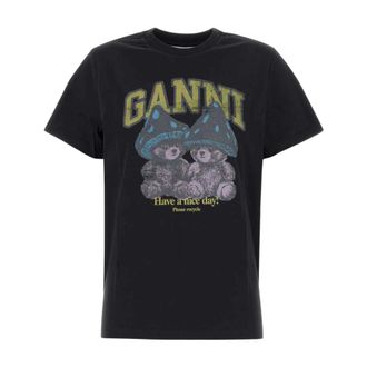 Ganni Dames, Tops, Zwart, Maat: M