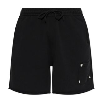 Palm Angels Korte Broeken, Heren, Zwart, XS, Katoen, Katoenen shorts met zak