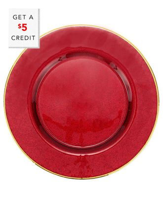 Vietri Vietri Metallic Glass Service Plate/Charger With $3 Credit