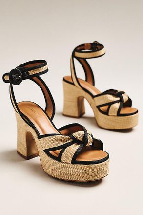 Maeve Raffia Platform Sandals