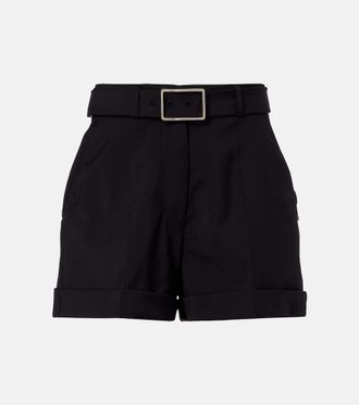 Sportmax Ghiera belted virgin wool shorts