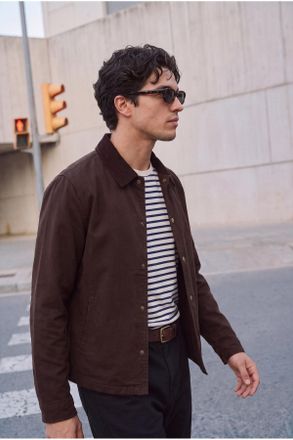 Trendyol MAN Heren Bruin Effen Lang Regular fit Jassen