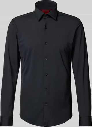 HUGO BOSS Slim Fit Business-Hemd Modell KENNO in Black, Größe 38
