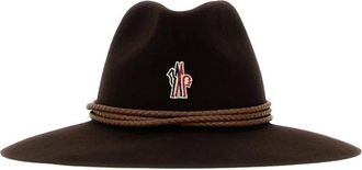 Moncler Sombrero de Lana de Ala Ancha - Accessories - Mujer - Marr&oacute;n - S