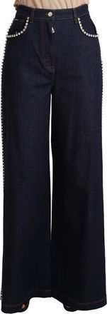 Dolce & Gabbana Dolce Gabbana Crystalversierde Wijde Jeans