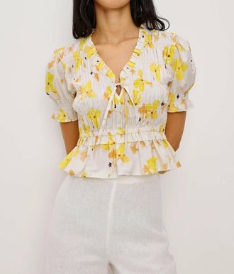 Rails Fontaine V-Neck Top In Todays Daffodils