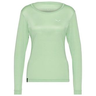 Salewa Puez Melange Dry L/S Tee Funktionsshirt f&uuml;r Damen | gr&uuml;n
