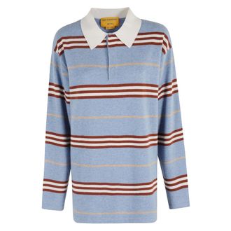 Guest In Residence Striped Rugby - female - Guest In Residence - Cashmere Knitwear - Blue - M - Knitwear