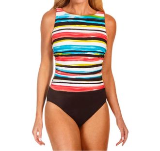 Miraclesuit Regatta Underwire High Neck One Piece Swimsuit In Morning Sun