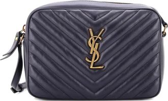 Saint Laurent Lou Camera Bag Matelasse Chevron Leather Small crossbody bag - Blu
