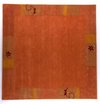 THEKO Alfombra gabbeh floral de lana hecha a mano