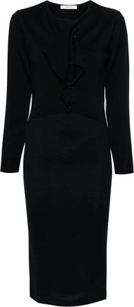 Christophe Lemaire Cardigan Dress - Dames - Casual kleedjes - Blauw - M - Kleedjes