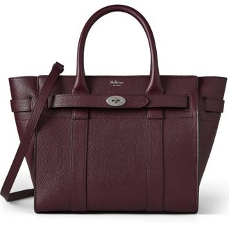 Mulberry Small Zipped Bayswater in Black Cherry at Nordstrom