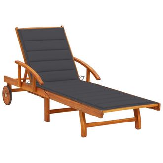 vidaXL Tumbona De Jard&iacute;n Con Coj&iacute;n Madera Maciza De Acacia Vidaxl