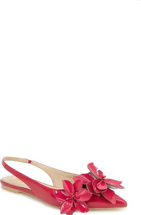 Kenneth Cole Tayla Pointed Toe Slingback Flat in Red Patent at Nordstrom, Size 8.5