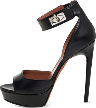 Givenchy Sandali in pelle con cinturino alla caviglia 130mm - Nero