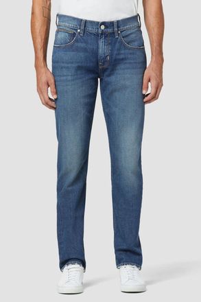 Hudson Mens Hudson Byron Jeans Blue Denim Medium Wash Straight Leg Zip Fly RED606