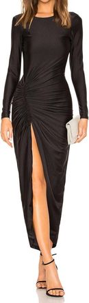 Superdown Sarah Ruched Maxi Dress In Black