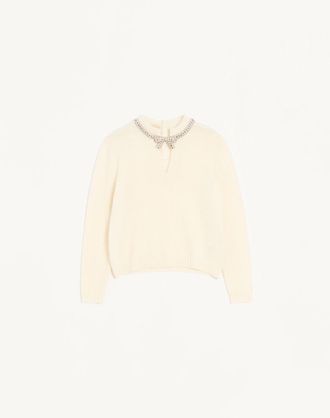 Valentino Embroidered Wool Jumper Wo