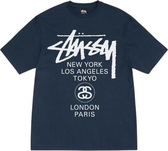 St&uuml;ssy Tops, Heren, Blauw, M, T-Shirt