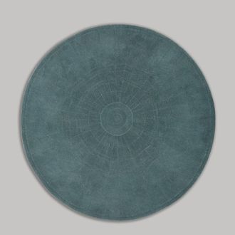 Maisons du monde Alfombra redonda tufteada de lana verde oscuro, &Oslash; 180 cm