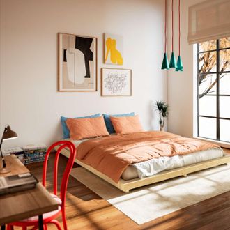 Karup Design Bettgestell »DOCK BED, Futonbett, Massivholzbett, Bett ohne Matratze« Bett mit Lattenrost, aus FSC zertifizierter Kiefer, mehrere Grössen