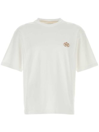 Prada Geborduurd T-shirt met Prada-logo