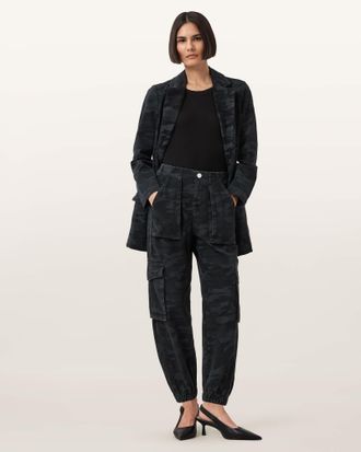 AllSaints Freda Camouflage Denim Cargo Pants