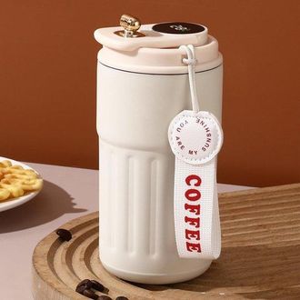 OEM Taza De Caf&eacute; De Viaje, Taza De Caf&eacute; De Acero Inoxidable De 414 Ml, Taza Con Aislamiento Al Vac&iacute;o, Taza De Caf&eacute; Port&aacute;til Con Aislamiento, Blanca