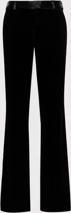 Palm Angels Womens Velvet Tailored Trousers Black - Size Medium