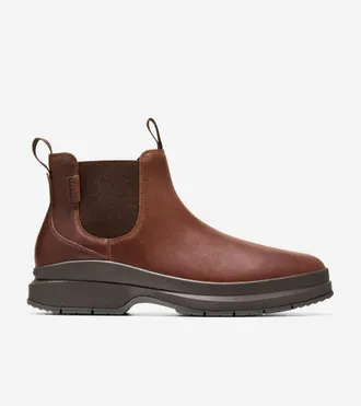 Cole Haan Mens Windham Grand Chelsea Waterproof Boots - Brown Size 10.5