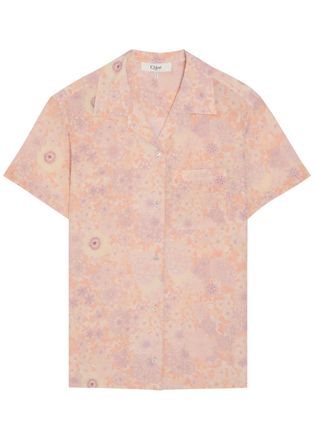 Chlo&eacute; Floral-print Silk Shirt - Pink - 42 (UK14 / L)