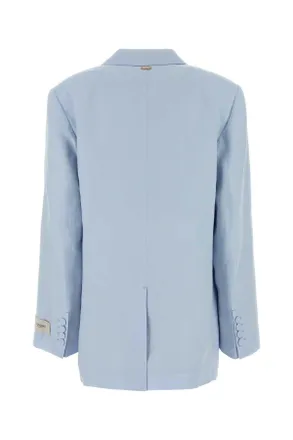 Agnona Womens Breasted Blazer Blue Blazers