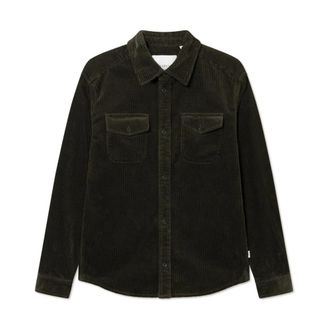 Les Deux Kody Heavy Corduroy Overshirt - Heren - Zomerjassen - Groen - L - Katoen - Jassen